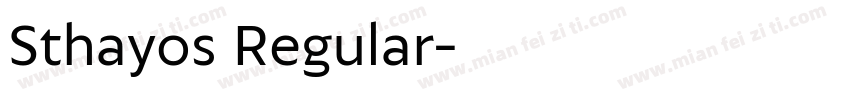 Sthayos Regular字体转换